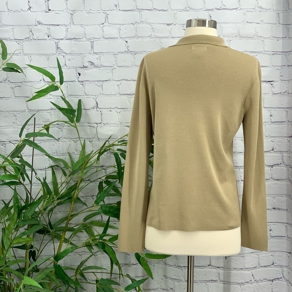 🎉Charter Club Tan Long Sleeve Collared Top🎉 - Picture 3 of 5
